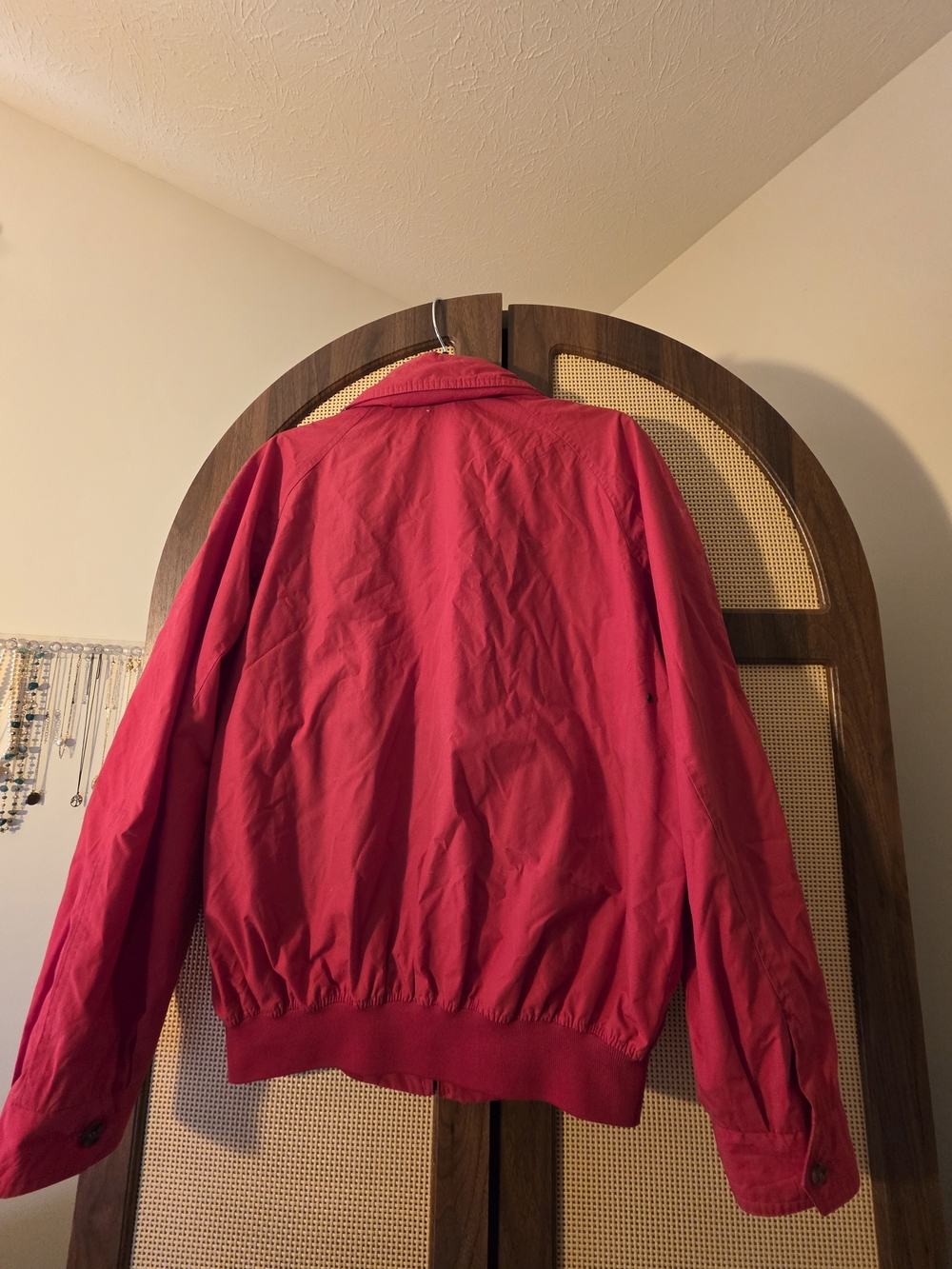 Members Only Red Bomber Racer Jacket - Picture 4 of 5